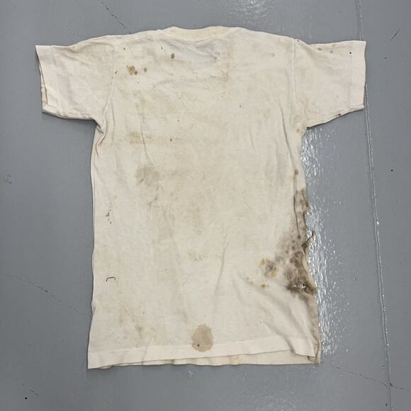 Vintage 60s Archdale White Distressed Blank Cotton T-Shirt - Picture 3 of 4